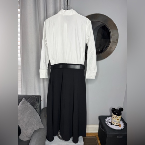 NWT Zara Woman COMBINED DRESS WITH BELT ZW COLLECTION Bloggers Fav Size M Medium - Picture 12 of 12